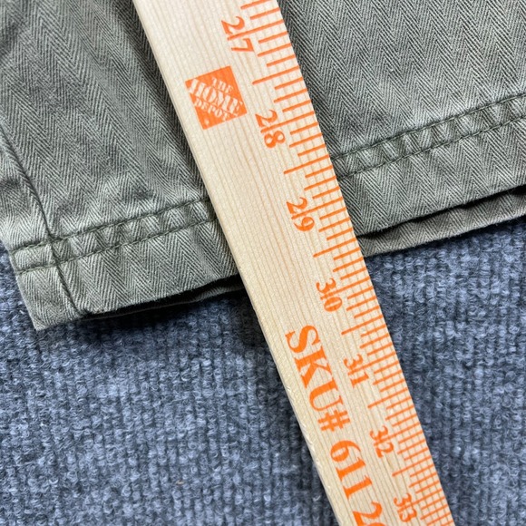 Nautica Jeans Co. Utility Pants Men's Olive Herringbone Chop Pockets - 37X29 - Picture 4 of 11